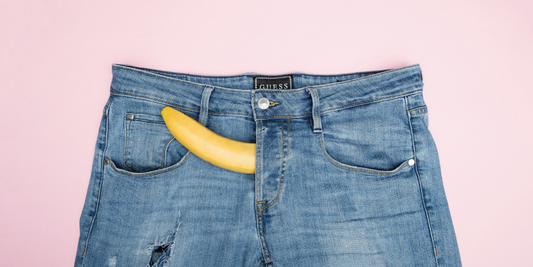Banana coming out of Jeans zipper