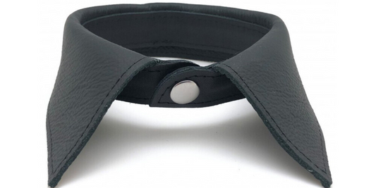 black leather collar