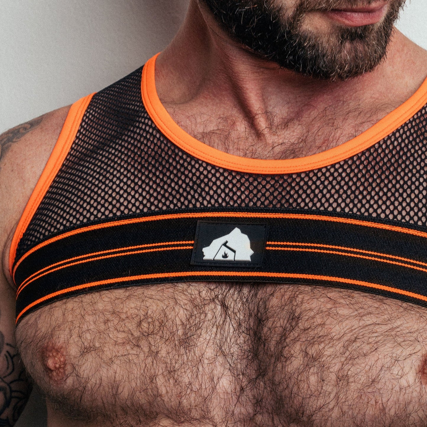 Black Core Mesh Chest Harness