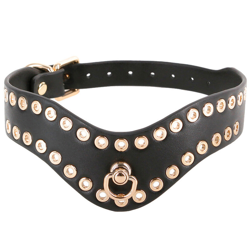 Black Fetish and Fashion Kali Collar on white background. image 1