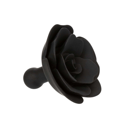 Black Forbidden Removable Rose Gag on white background. image 2