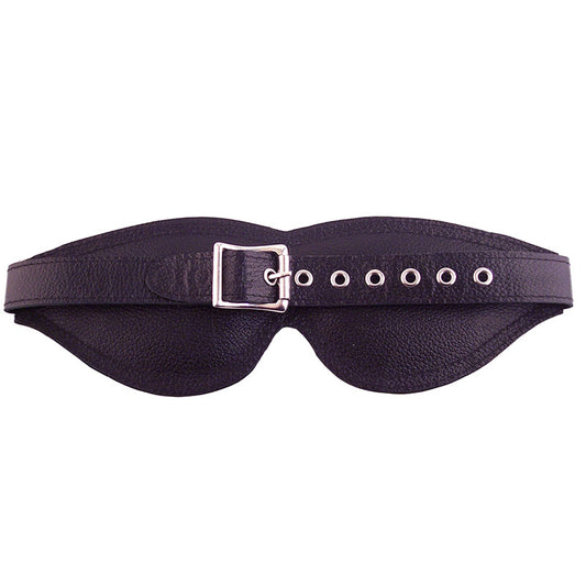 Large Black Padded Blindfold on white background. image 2