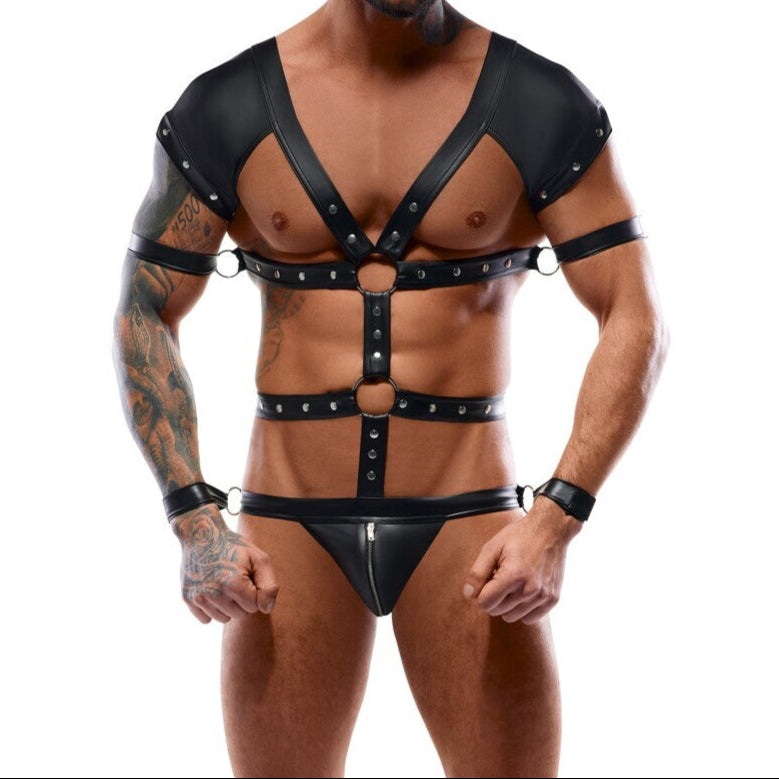 Black Restraint Harness Body with 4 Restraints 1