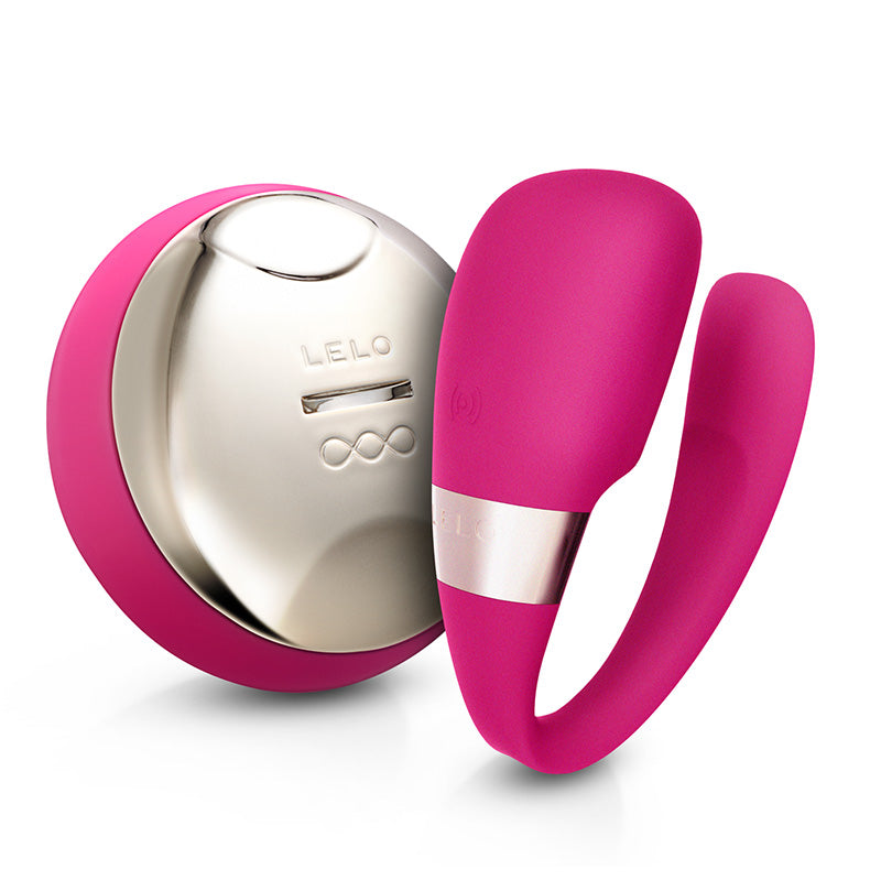 Cerise Luxury Rechargeable Massager on white background. image 1