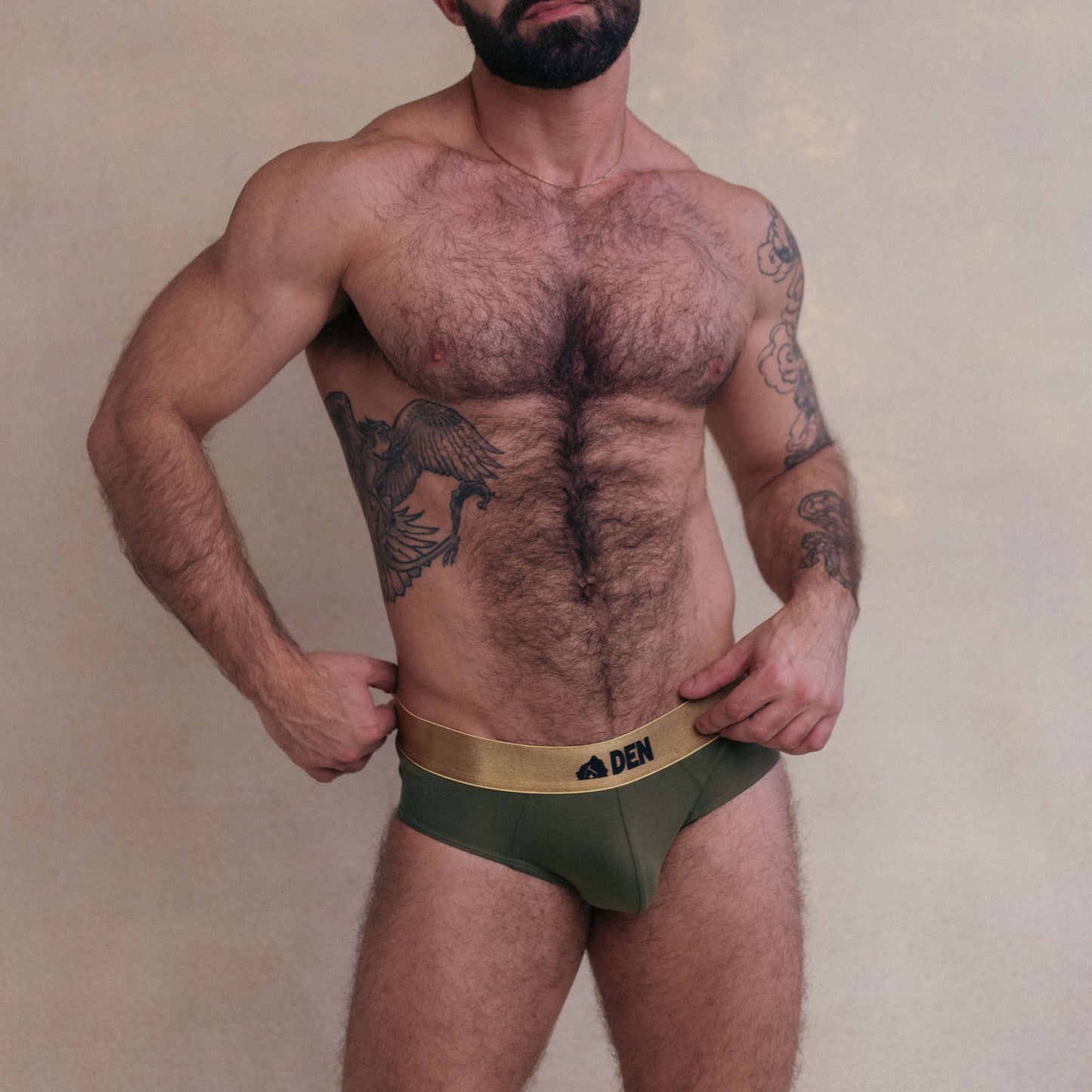 Dark Olive Core Brief. Image 1