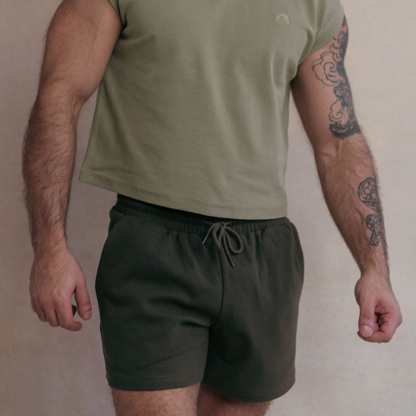Dark Olive Union Shorts. Image 4