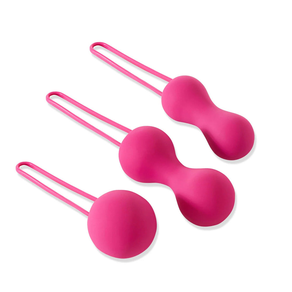 Fuchsia Kegel Balls on white background. image 3