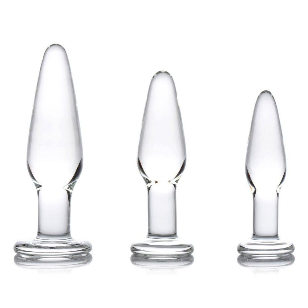 Glass Rear Play Plug Kit 3 Piece on white background. image 1