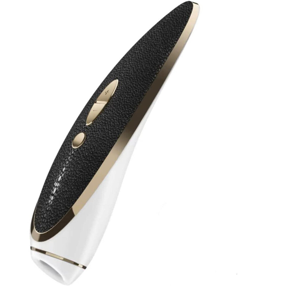 Gold Luxury Haute Couture Clitoral Massager on white background. image 1