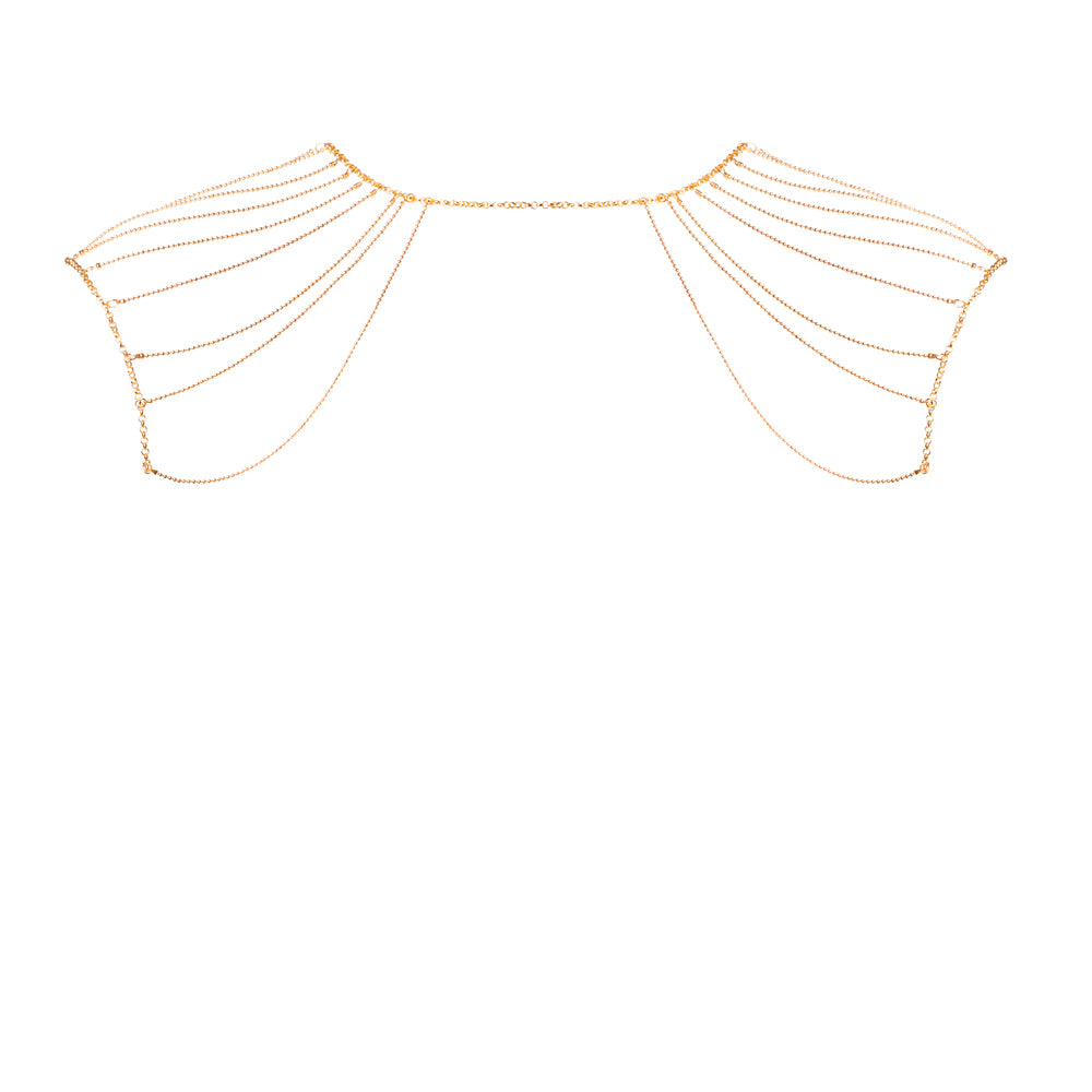 gold shoulder chains on background. image 3