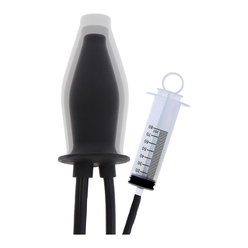 Inflatable Silicone Anal Plug with Lube Tube1