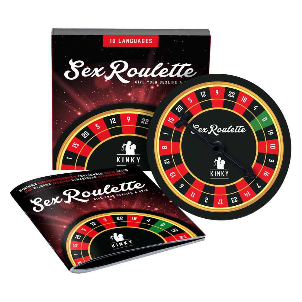 sex roulette wheel with box and instructions on white background. image 1