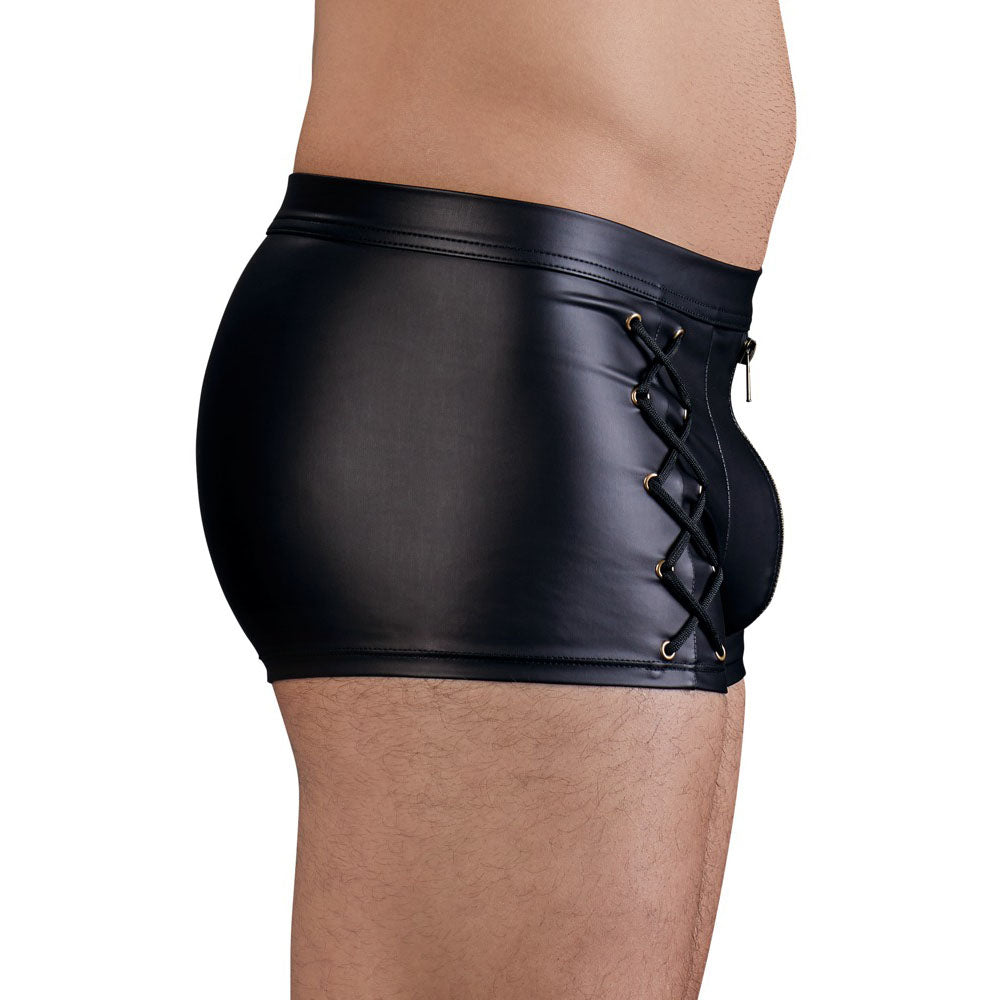 Matte Black Tight-Fit Pants 2