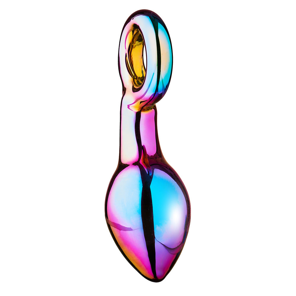 Multi-Coloured Chunky Glass Anal Plug1