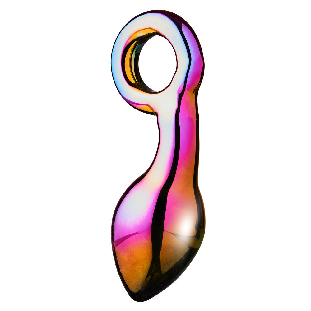 Multi-Coloured Chunky Glass Anal Plug2