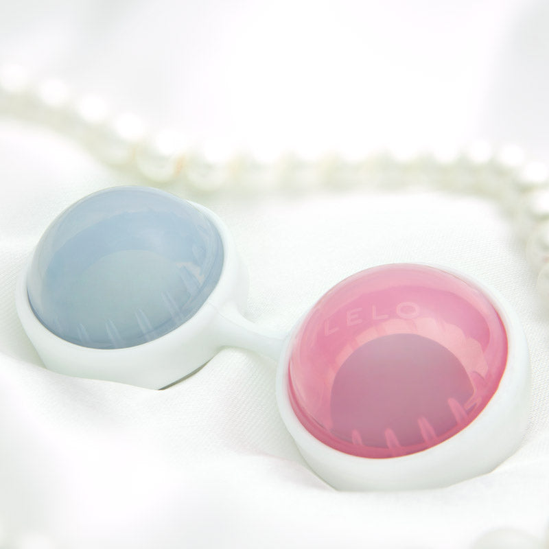 Pink and Blue Luna Beads Mini on white background. image 3