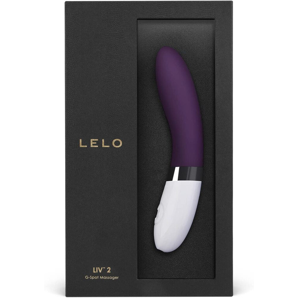 Plum G-Spot Vibrator in box on white background. image 3