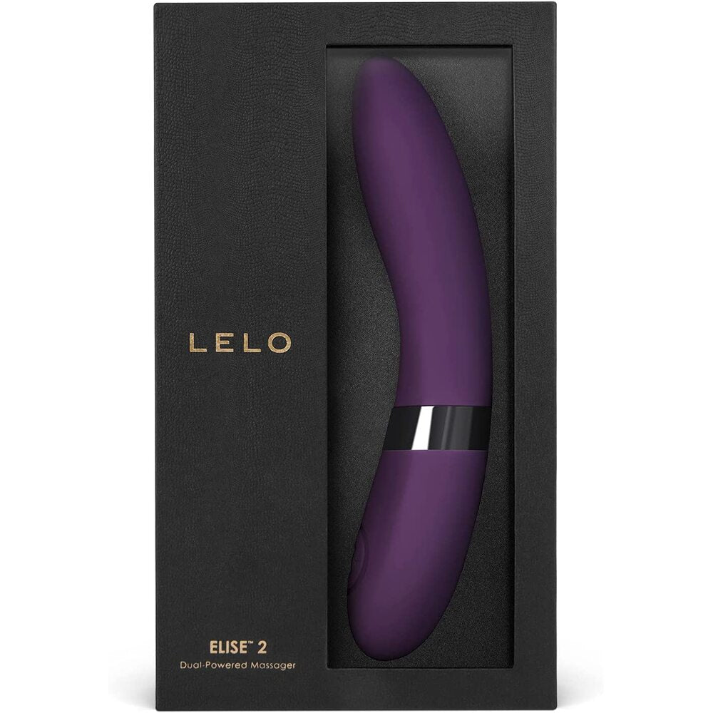 Plum Ultra Strong Sensual Vibrator with packaging on white background. image 3