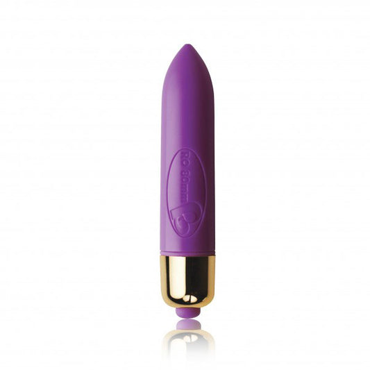 Purple Petite Sensations Butt Plug on white background. image 2