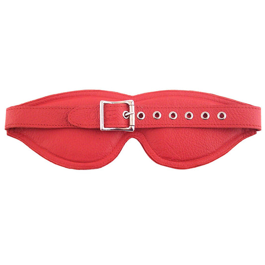 Large Red Padded Blindfold on white background. image 2
