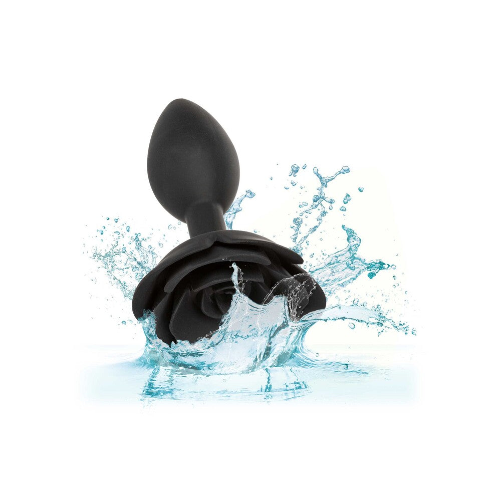 Large Rose Silicone Anal Plug 4-inch