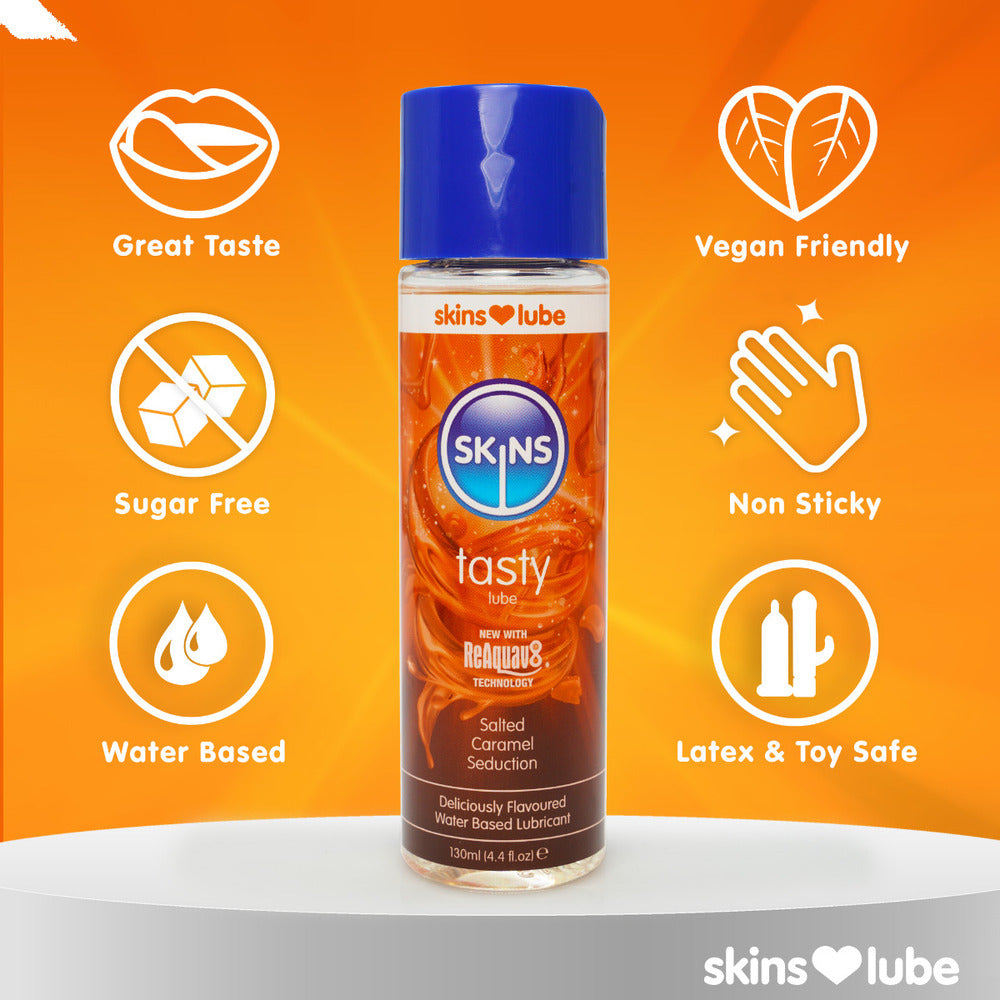 Salted Caramel Seduction Lubricant 130ml features on white background. image 3