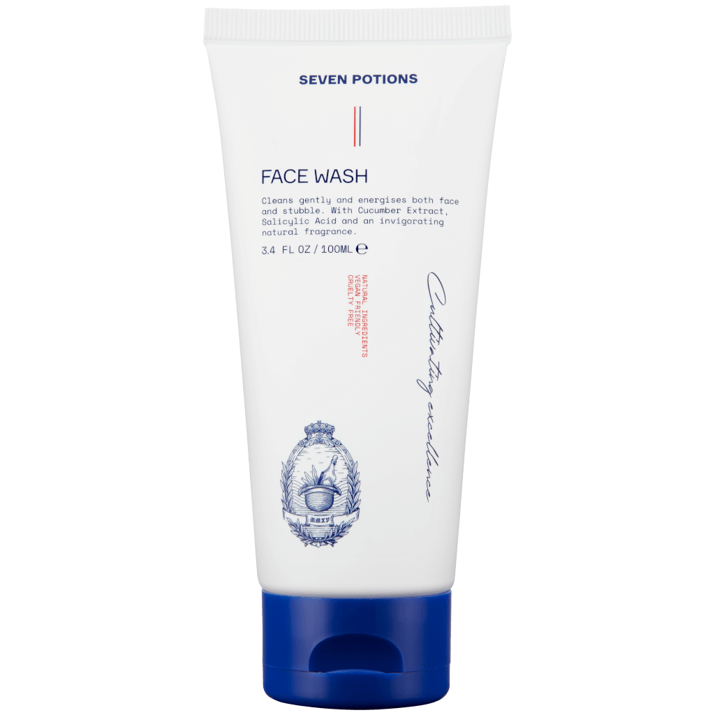 Tube of Seven Potions Face Wash on a white background