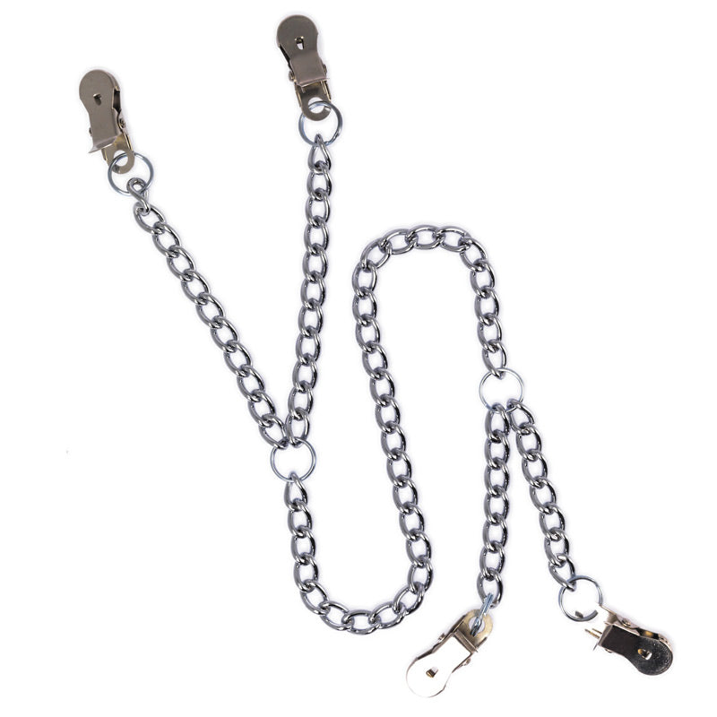Silver Nipple And Labia Clamps on white background. image 1