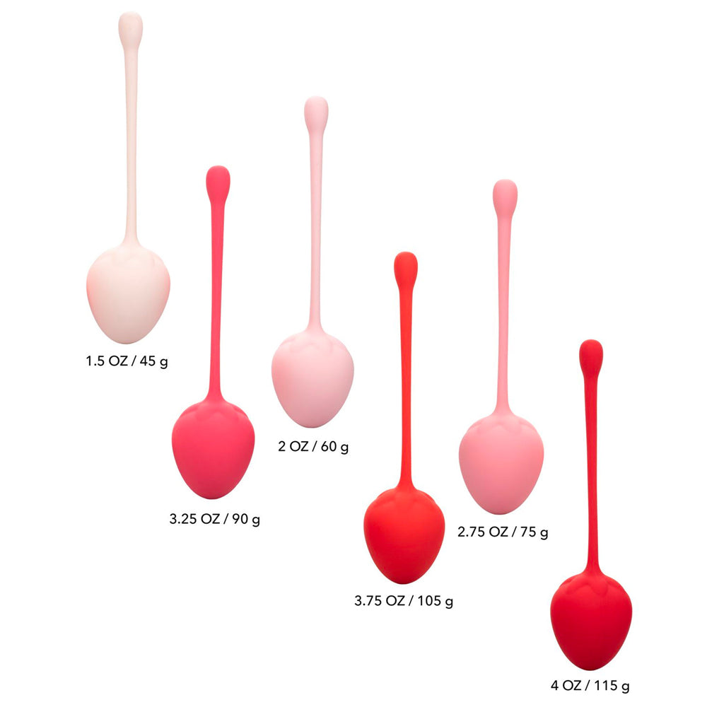 Strawberry Kegel Training Set size guide on white background. image 3
