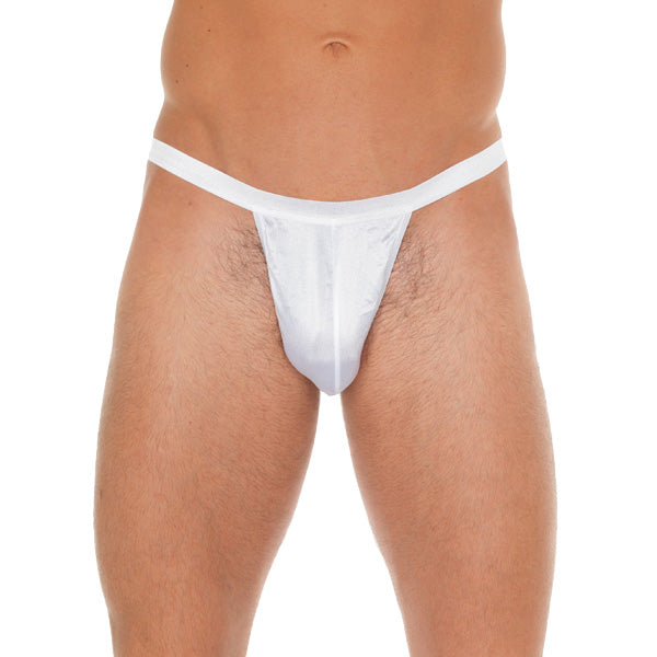 White G-String With Pouch