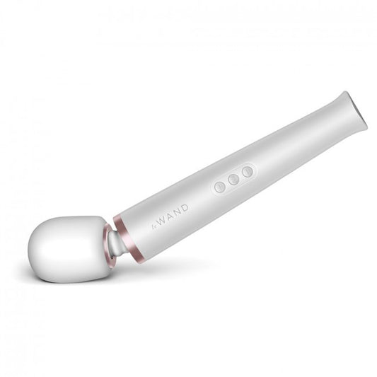 White Rechargeable Massager on white background. image 2