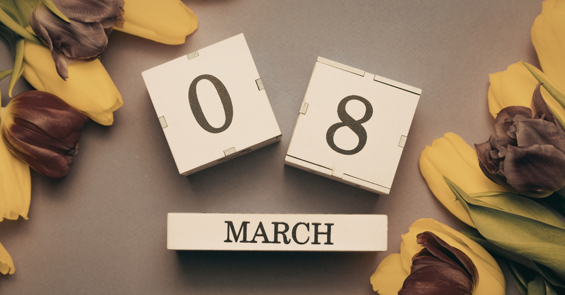 Flowers and the 8 march date for Int. Women's Day
