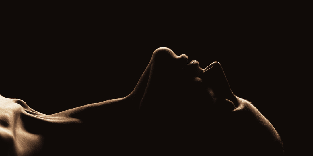 Women laying down relaxing with herself.