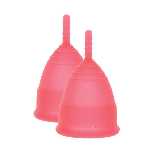 Intimate Health Menstrual Cups Large 2 Pieces on white background. image 1