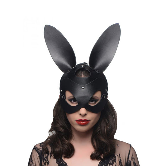 Black Bad Bunny Bunny Mask on white background. image 1
