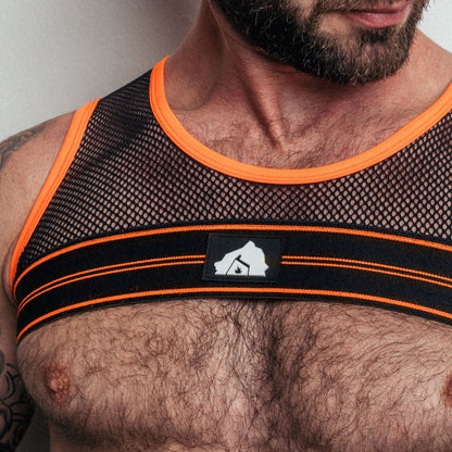 Black Core Mesh Chest Harness