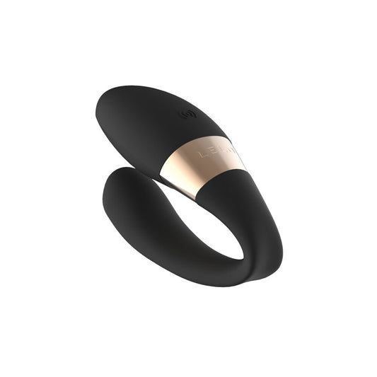 Black Duo Couples Luxury Massager on white background. image 1
