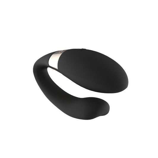 Black Duo Couples Luxury Massager on white background. image 2