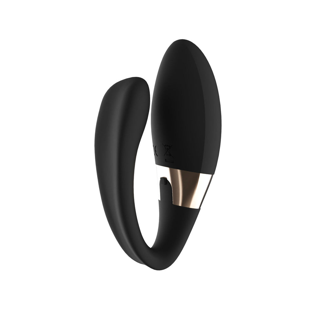 Black Duo Couples Luxury Massager on white background. image 3