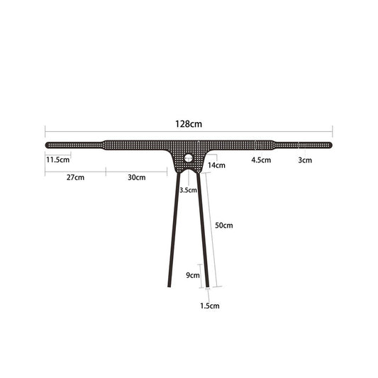 Black Easy Strap-On Harness size on white background. image 2
