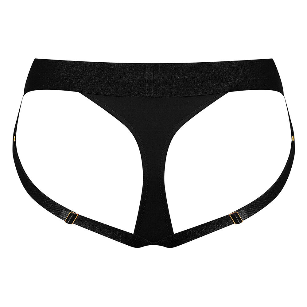 Black Harness Lingerie Small on white background. image 3