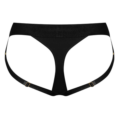 Black Harness Lingerie Small on white background. image 3