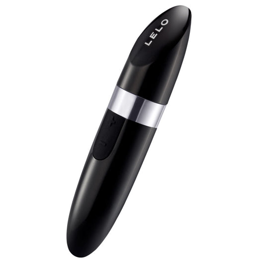 Black Luxury Rechargeable Vibrator on white background. image 1
