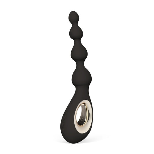 Black Rear PlayMassager Beads on white background. image 1