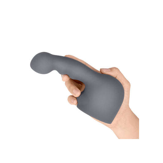 hand holding Black Ripple Weighted Wand Attachment on white background. image 2