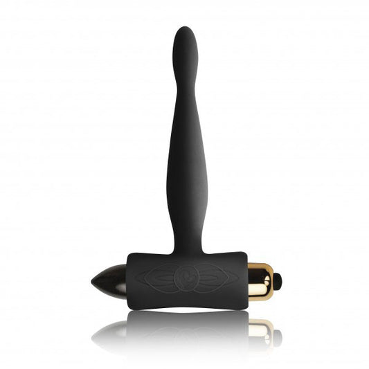 Black Teaser Petite Sensations Butt Plug on white background. image 1