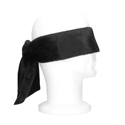 Black Velvet Tie Up on mannequin on white background. image 1
