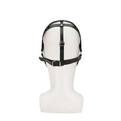 mannequin wearing Black Web Hood Mask on white background. image 3