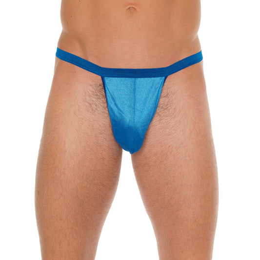 Blue G-String With Pouch