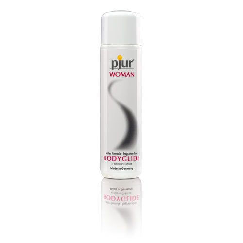 bottle of pjur women lubricant on white background. image 1
